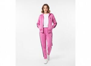 Vintage Lady Foot Locker Zip Up Jacket Womens M Pink Black Athletic Retro